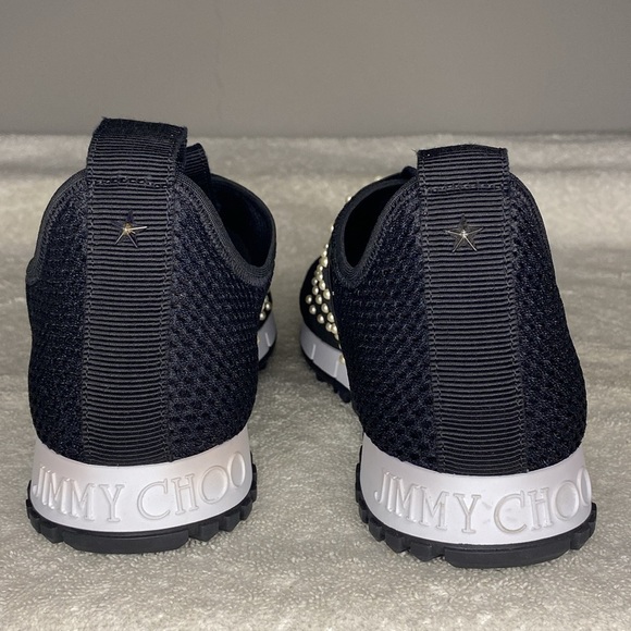 Jimmy Choo Oakland Mesh & Suede Studded Slip-On Sneakers (EUR 41 / US 7.5) - Picture 4 of 7